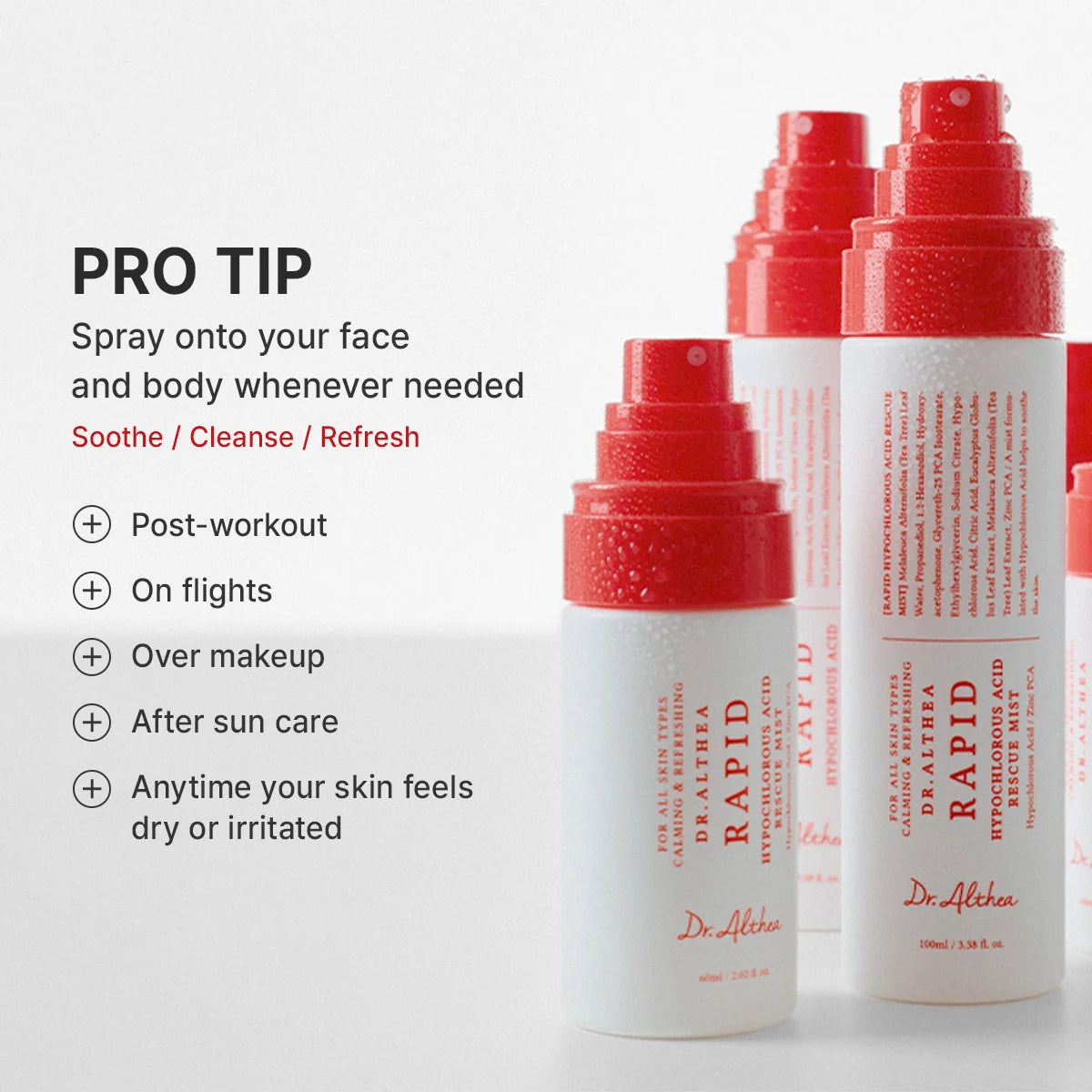 Dr. Althea - Rapid Hypochlorous
Rescue Mist (100ml)