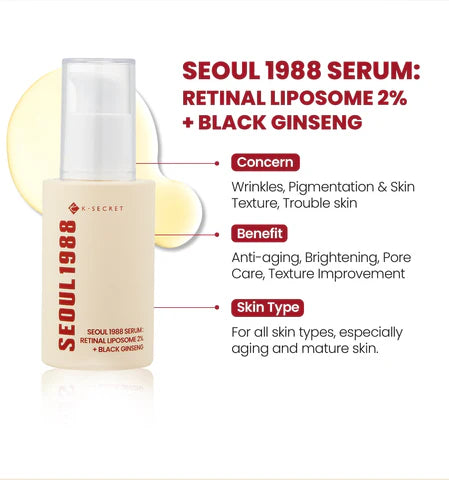[KSECRET] SEOUL 1988 SERUM - RETINAL LIPOSOME 2% BLACK GINSENG (30ml)