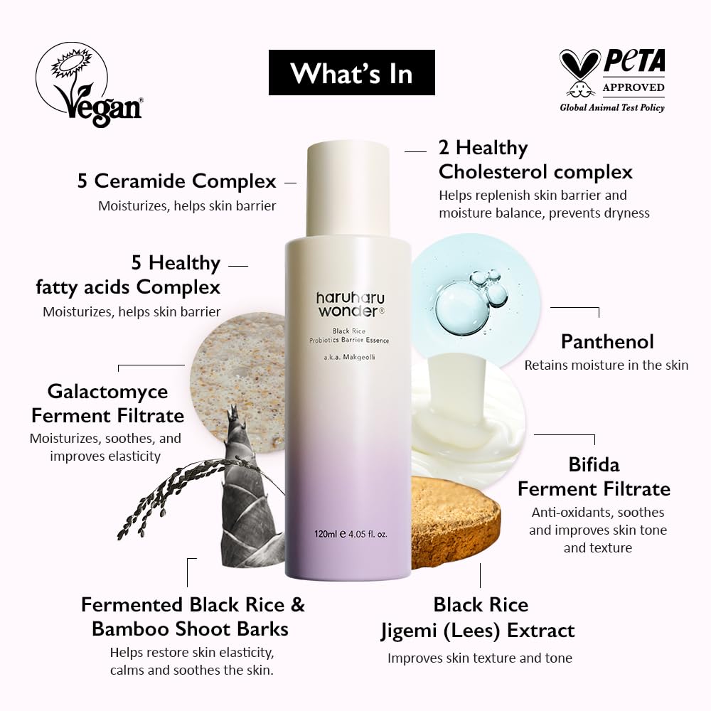 [HARUHARU WONDER] BLACK RICE PROBIOTICS BARRIER ESSENCE (120ml)