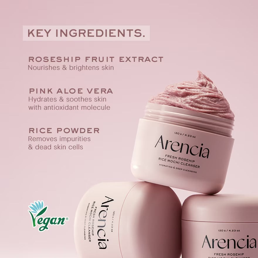 [ARENCIA] FRESH ROSEHIP RICE MOCHI CLEANSER (120g)
