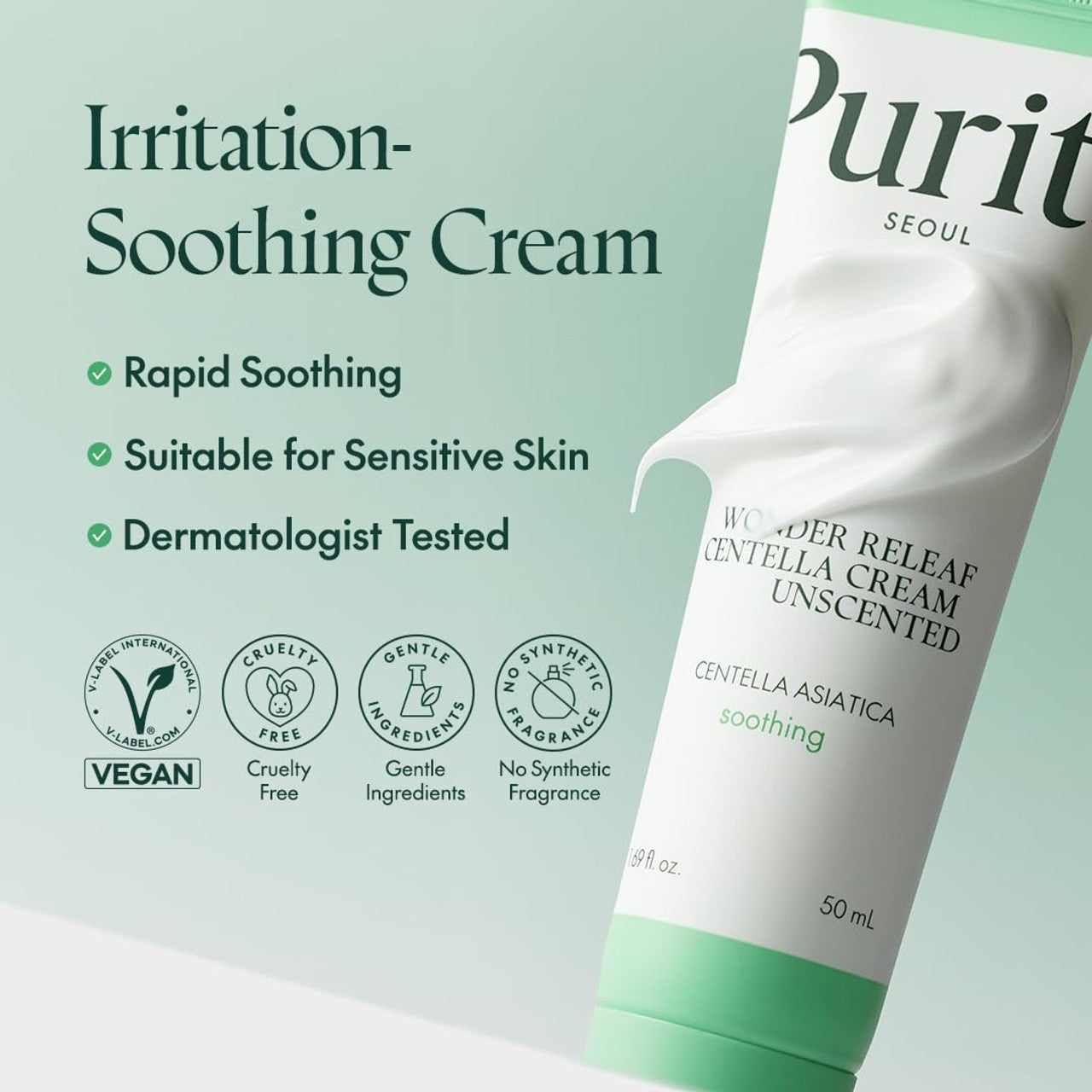 [PURITO SEOUL] WONDER RELEAF CENTELLA CREAM UNSCENTED (50ml)
