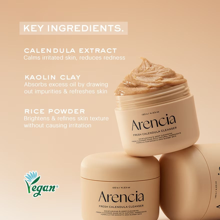 [ARENCIA] CALENDULA RICE MOCHI CLEANSER (120G)