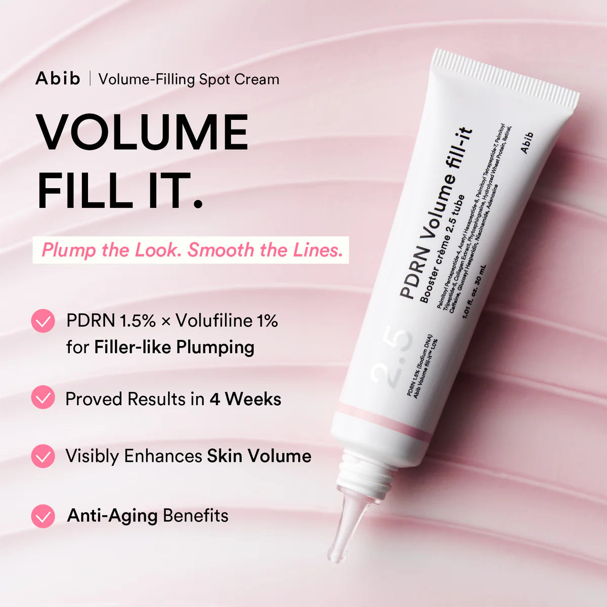 Abib - PDRN Volume Fill-it Booster Crème 2.5 Tube (30ml)