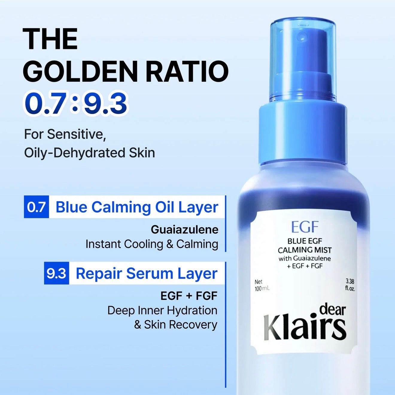 Dear, Klairs - Blue EGF Calming Mist (100ml)