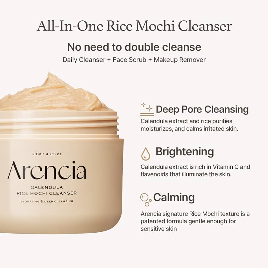 [ARENCIA] CALENDULA RICE MOCHI CLEANSER (120G)
