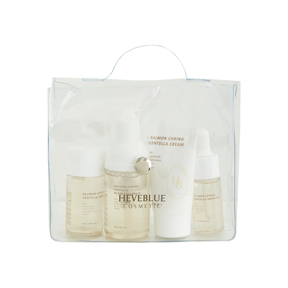 HEVEBLUE - Salmon Caring Centella Special Travel Kit Bag Set