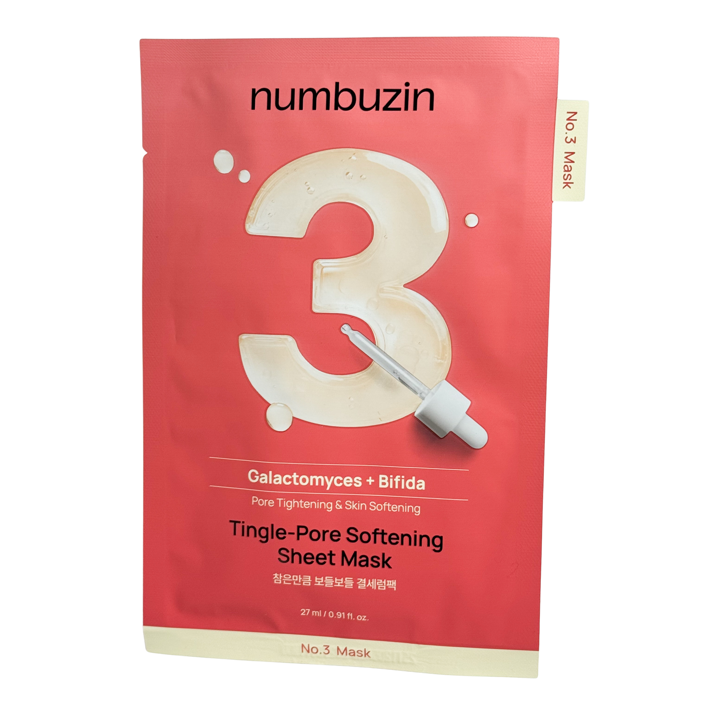 Numbuzin - No. 3 Tingle-Pore Softening Sheet Mask (1ea)