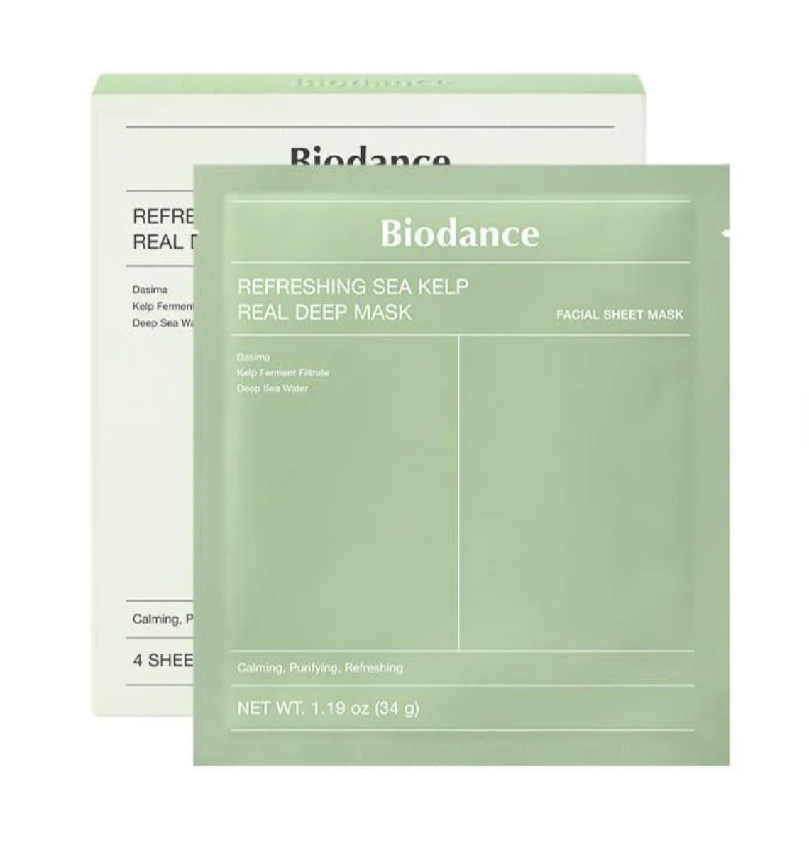 [BIODANCE] REFRESHING SEA KELP REAL DEEP MASK (4pc)