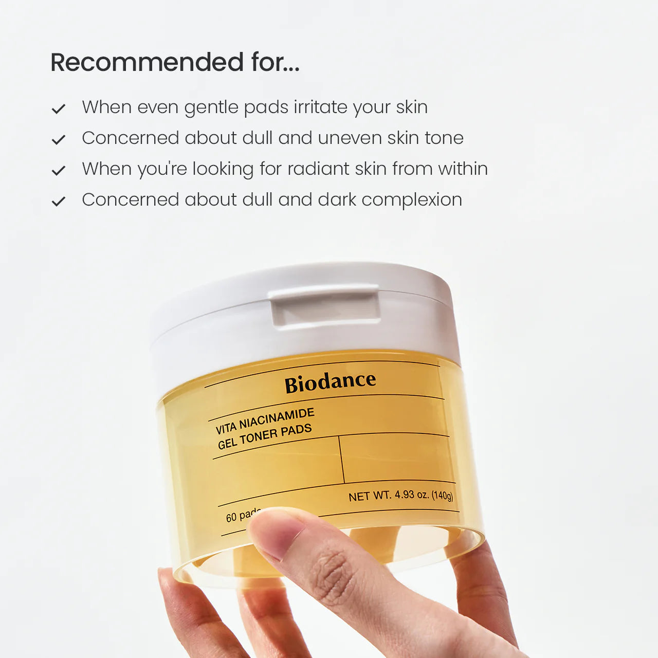 Biodance - Vita Niacinamide Gel Toner Pad (60ea)